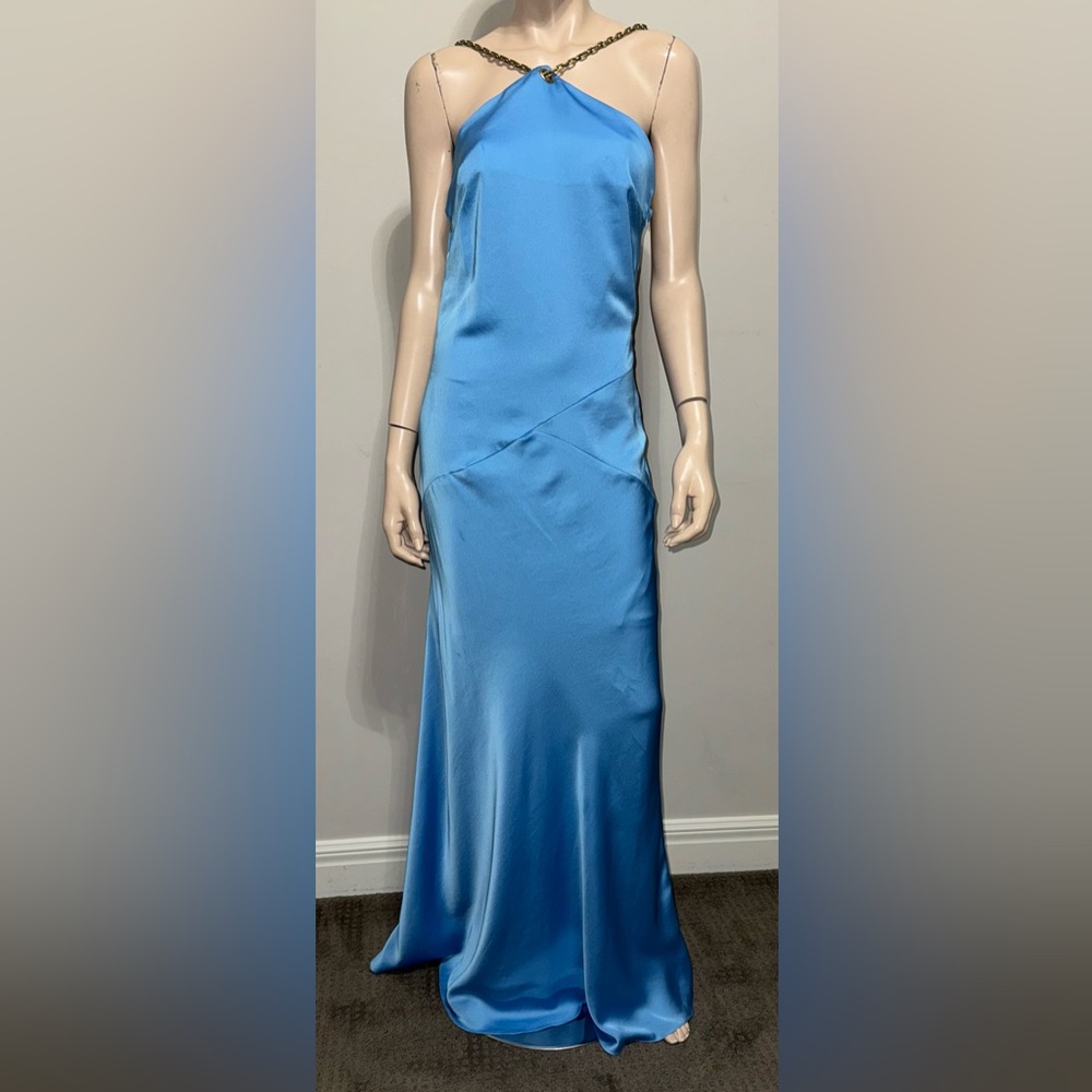 La Chaine Chain Halter Maxi Dress S/M